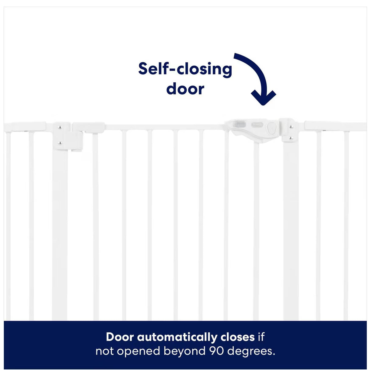 Steel Extra Wide Auto-Close Dog Gate, White, 30-in (puerta metal con ajuste)