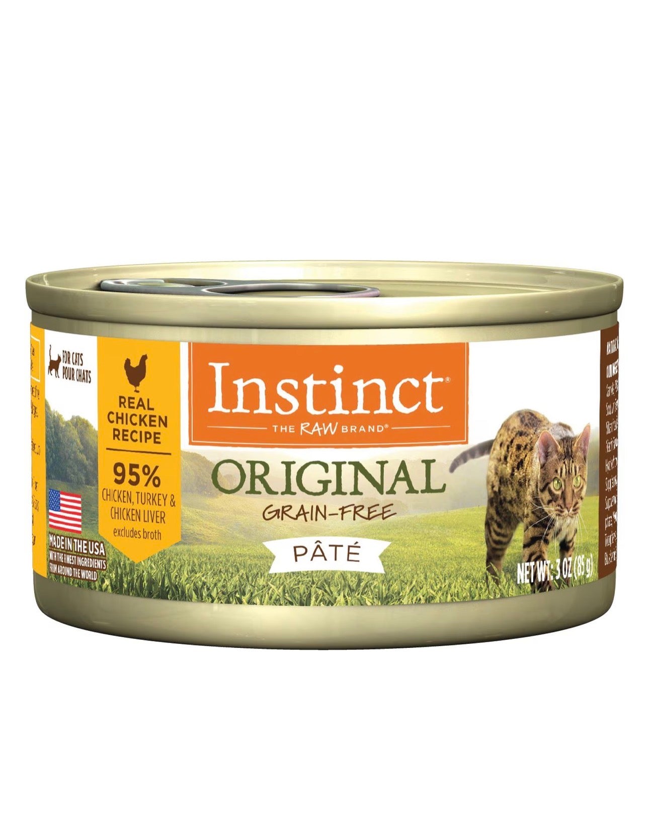 Instinct Original Pate Wet Cat Food, Grain Free Recipe - Real Chicken, 3 oz. Cans (Paquete de 24 unidades)