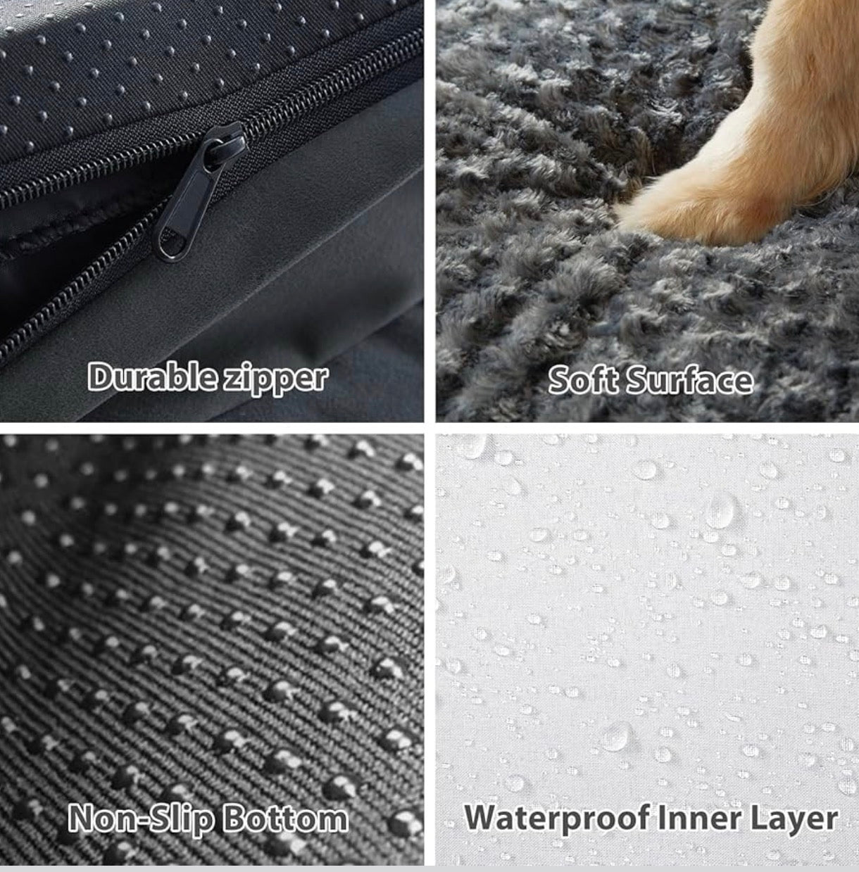 Cama ortopédica para raza mediana y grande, cobertor lavable