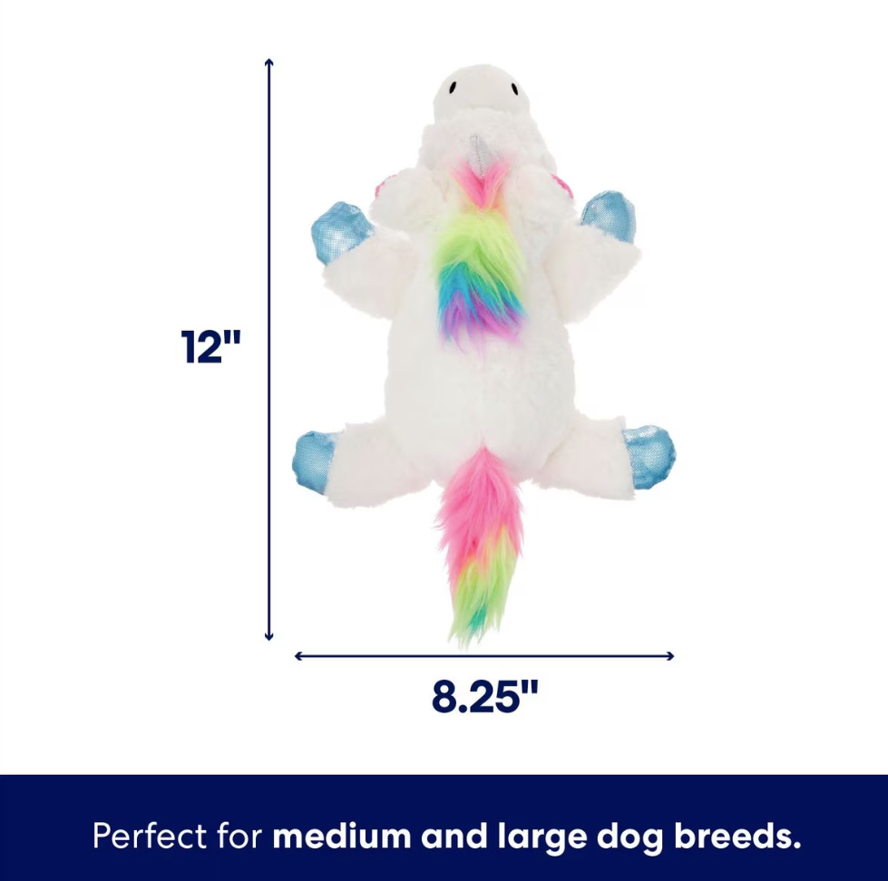 Frisco Unicorn Plush Squeaky Dog Toy