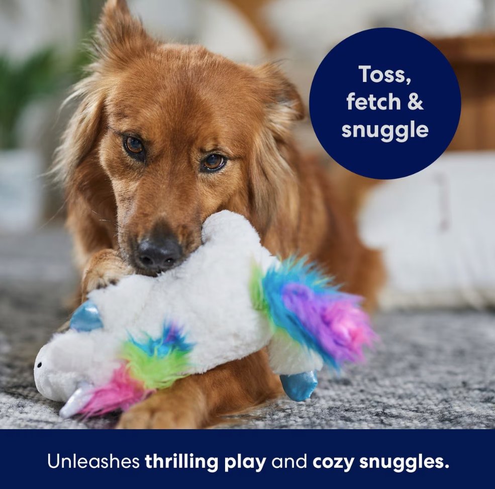 Frisco Unicorn Plush Squeaky Dog Toy