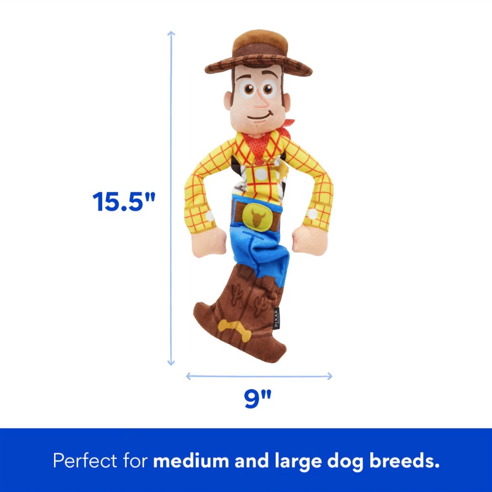 Pixar Woody Bungee Plush Squeaky Dog Toy