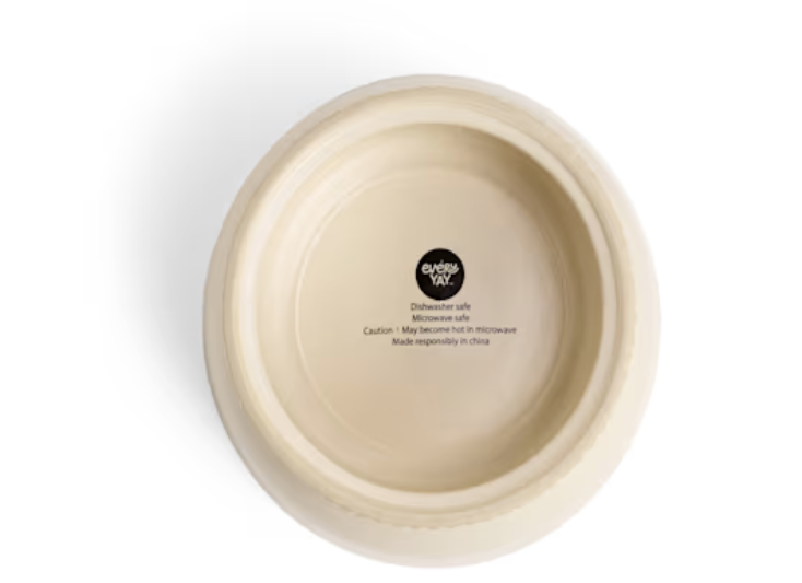 EveryYay Cream Ceramic Dog Bowl, 3.4 Cups