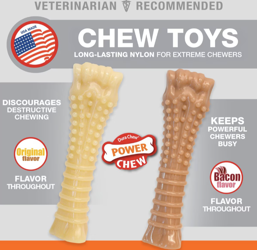 Nylabone Power Chew Original & Bacon Flavored