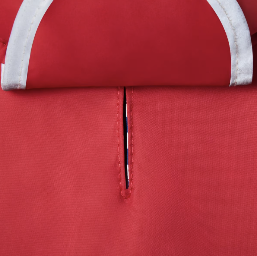 Lightweight Reversible Packable Travel Dog Raincoat - Rojo