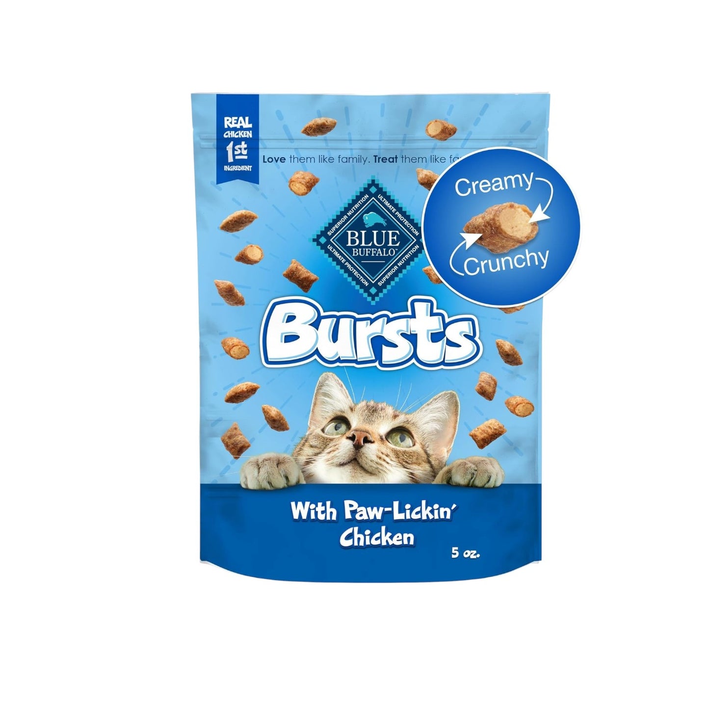 Blue Buffalo - Premios crujientes Bursts para gatos, de pollo