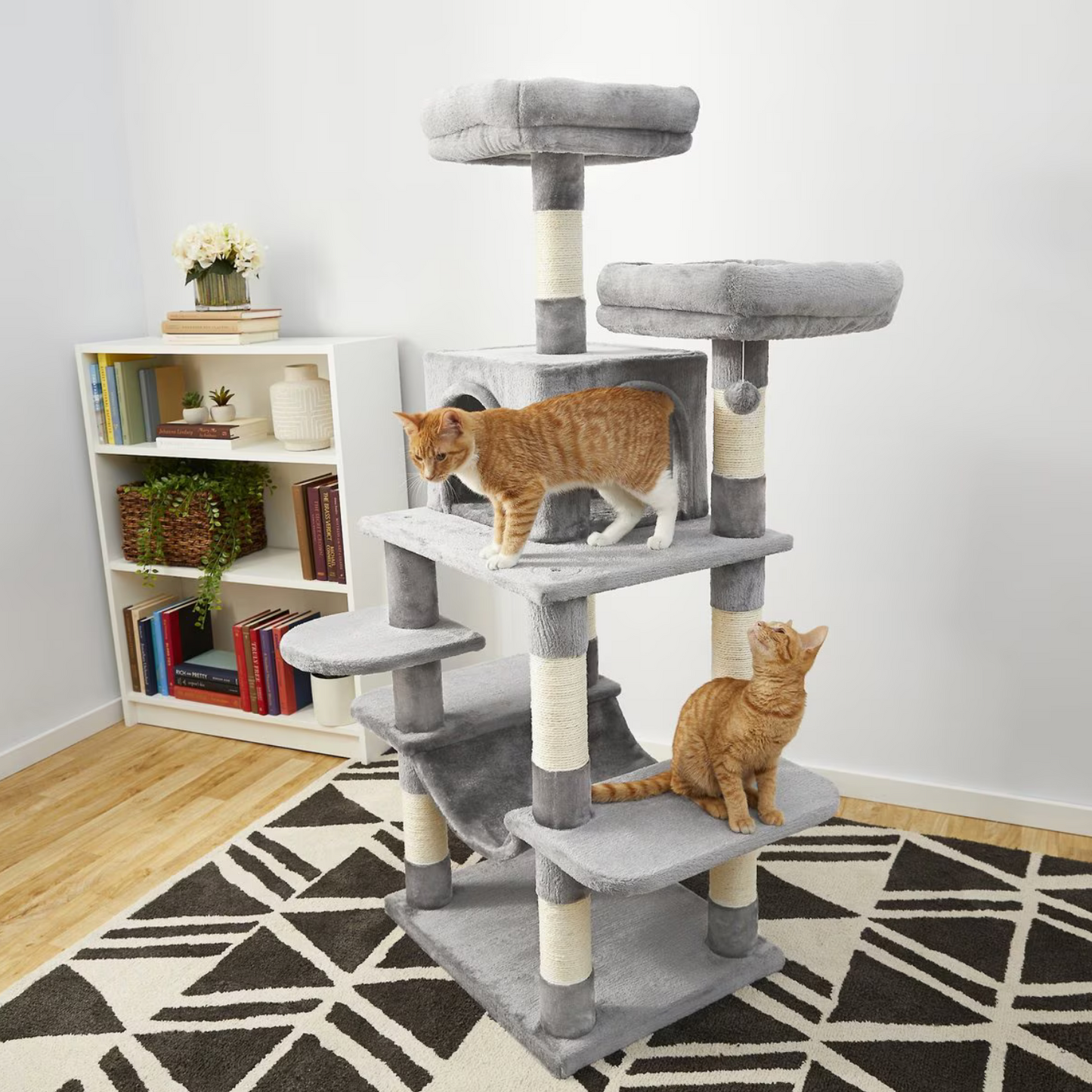 Torre rascador 59-in Faux Fur, Gray