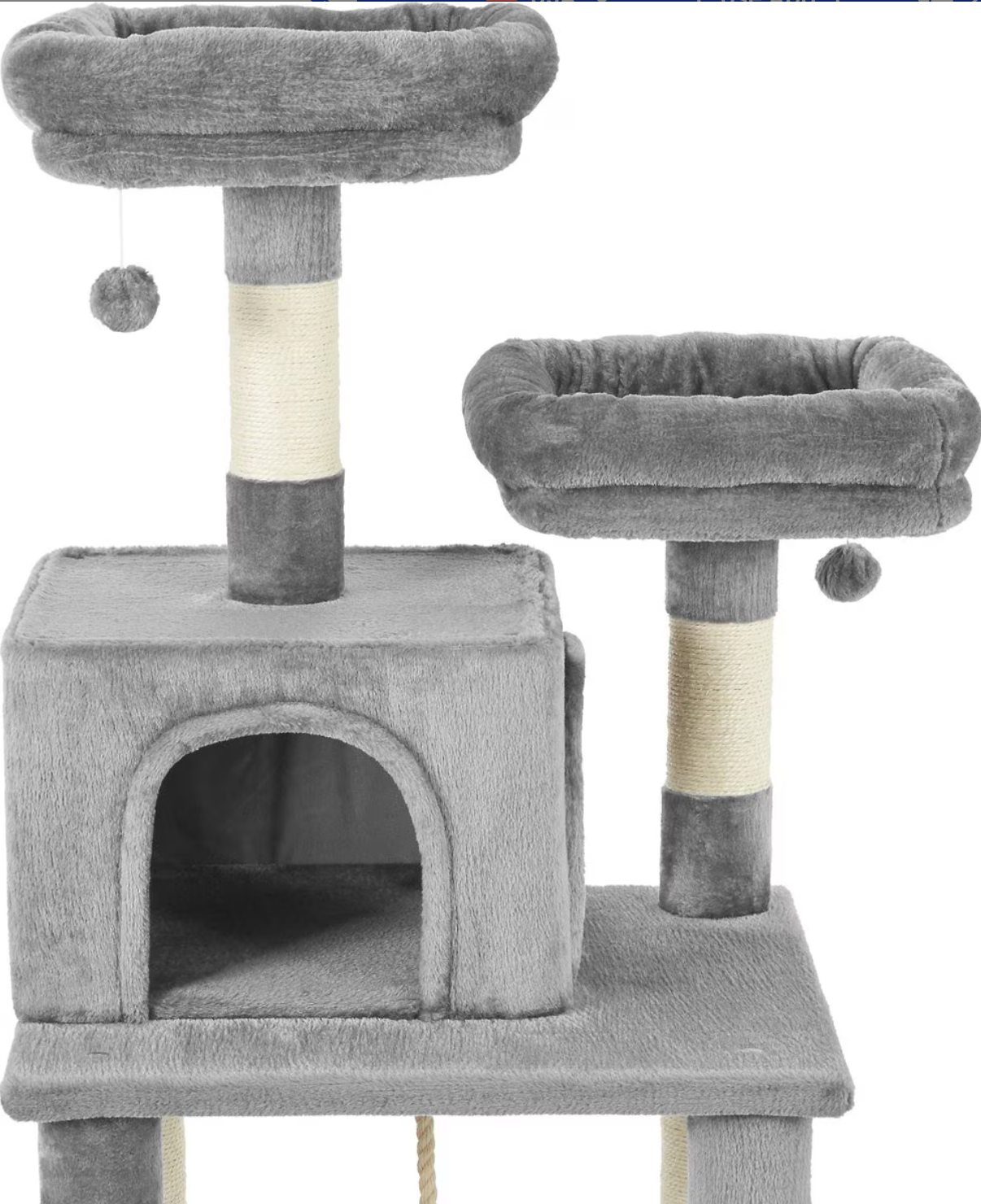 Torre rascador 59-in Faux Fur, Gray