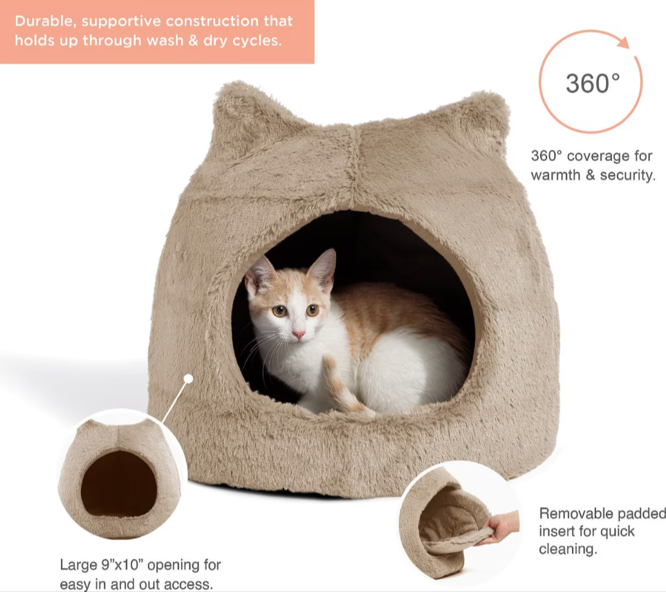 Best Friends by Sheri Meow Hut Covered Cat