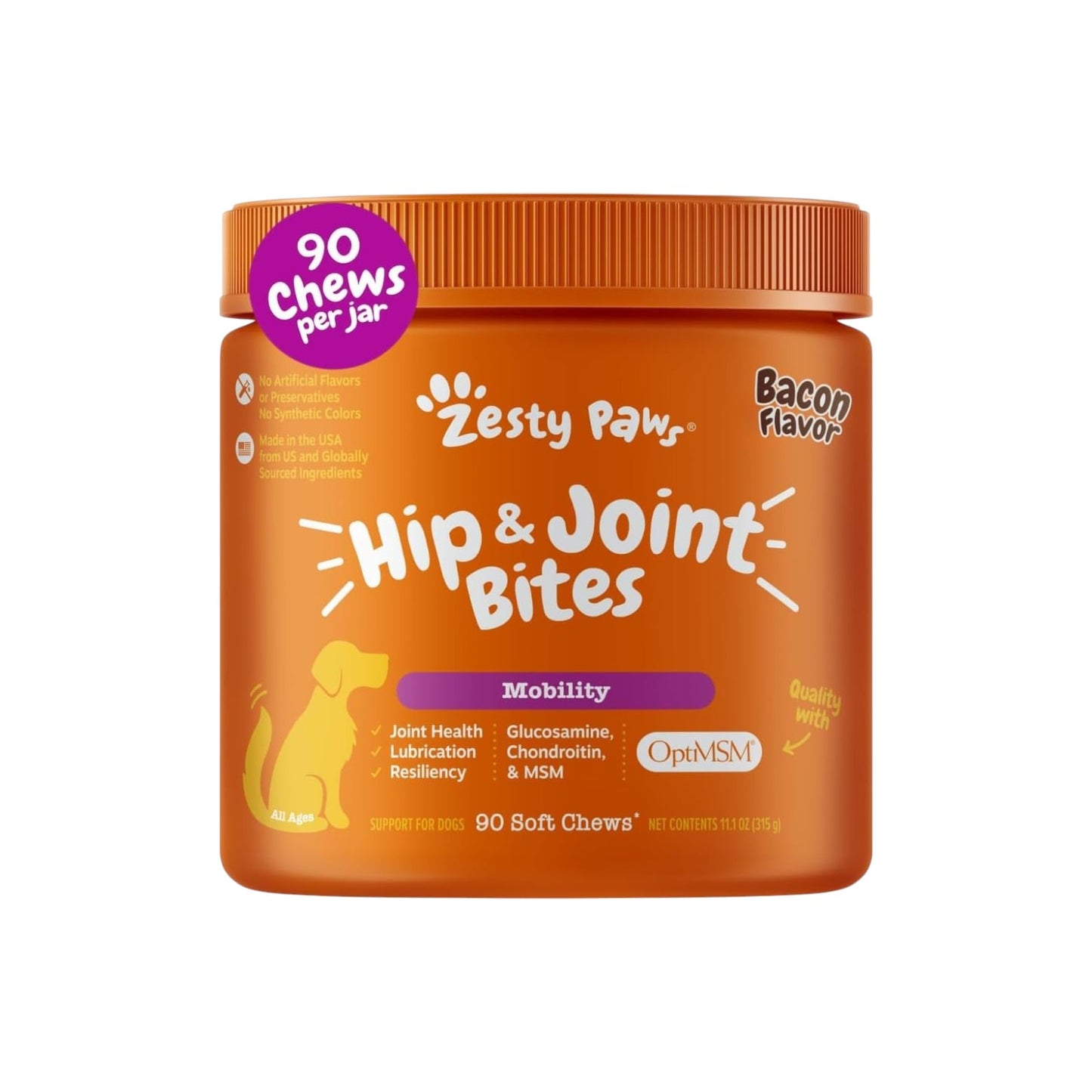 Zesty Paws- Hip and joint bites, 90 masticables