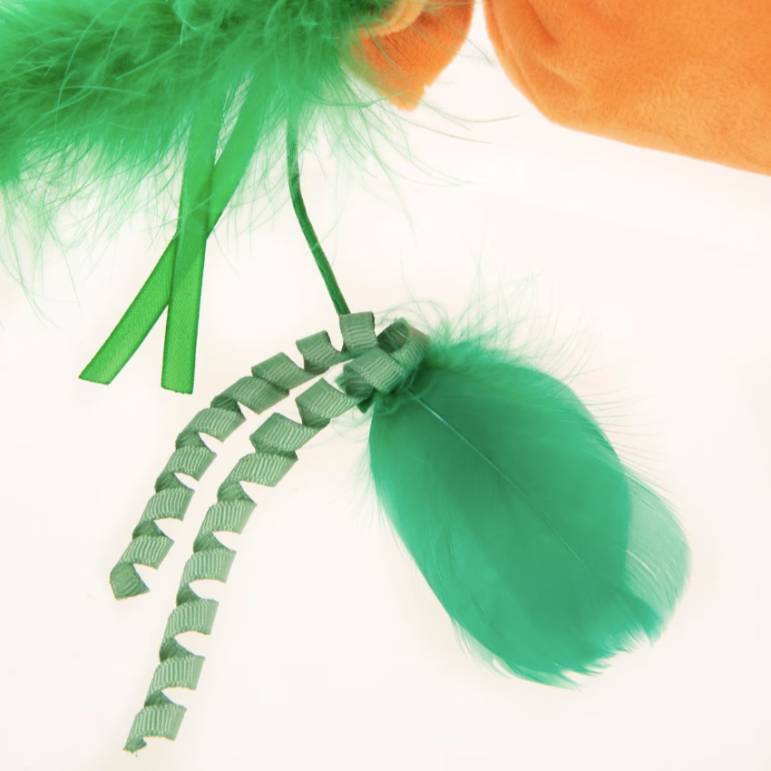 SmartyKat Kolossal Karrot Crinkle Kicker Catnip Cat Toy