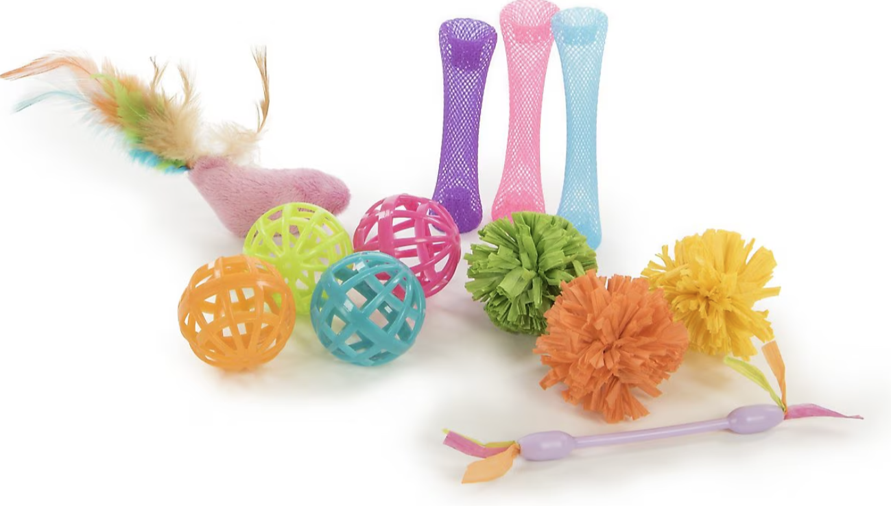 SmartyKat Smarty Stash Variety Pack Cat Toys, 13 unidades