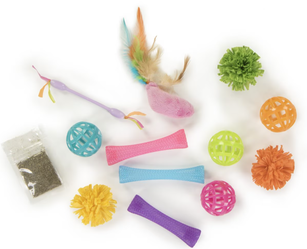 SmartyKat Smarty Stash Variety Pack Cat Toys, 13 unidades