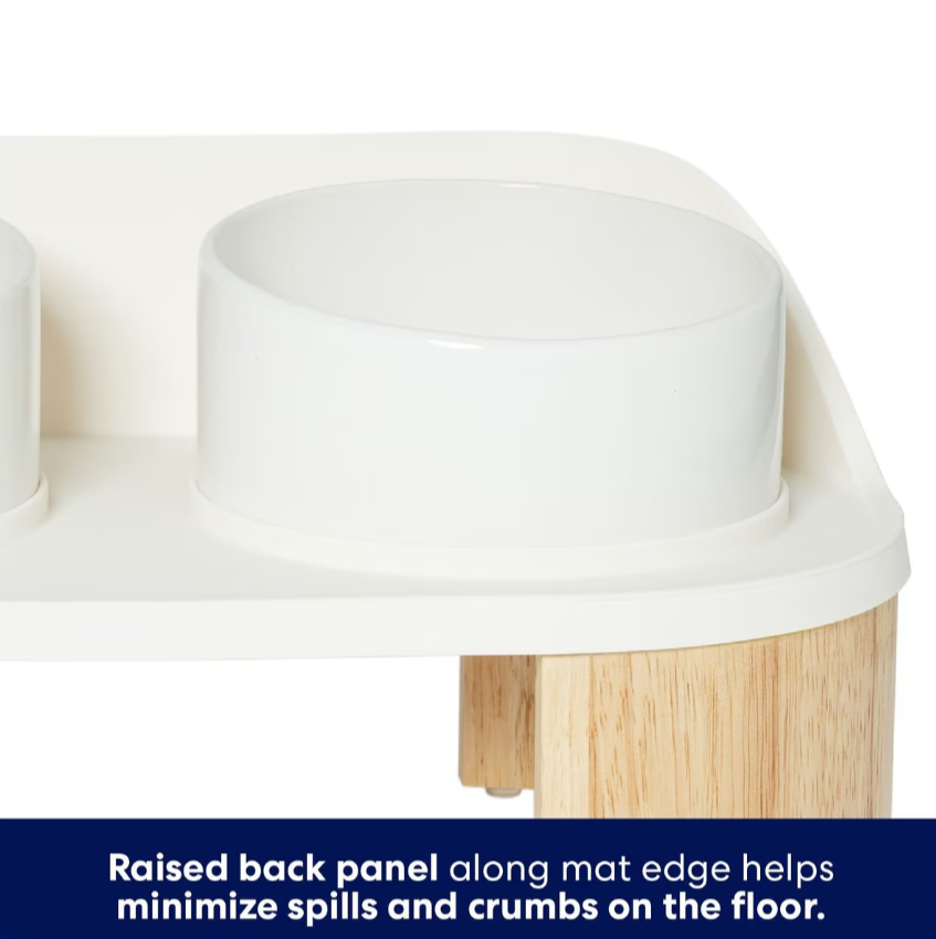 Elevated Ceramic Splash Guard Double Diner, 3 cup