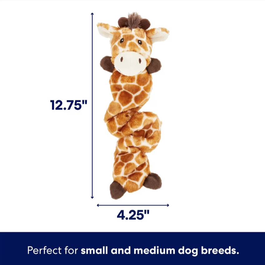 Giraffe Bungee Plush Squeaky Dog Toy