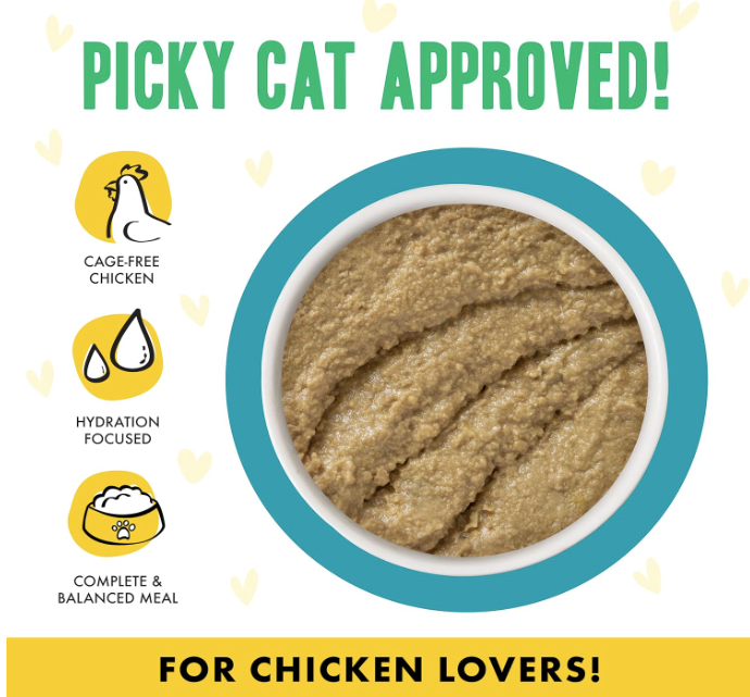 Weruva B.F.F. Play - Best Feline Friend Paté Lovers, Aw Yeah!, Pollo y pavo Topsy Turvy con pollo y pavo, lata de 2.8 onzas (paquete de 12)