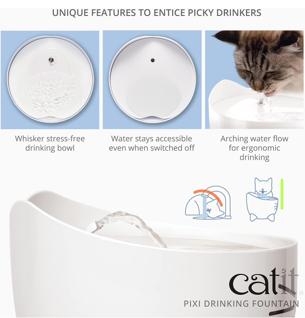 Catit PIXI - Fuente de agua para gatos