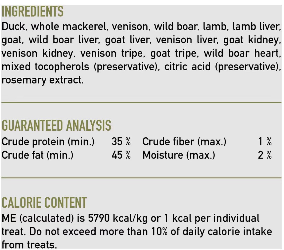 ORIJEN Freeze Dried Cat Treats Grain Free High Protein Raw Animal Ingredients Tundra 1.25oz Bag