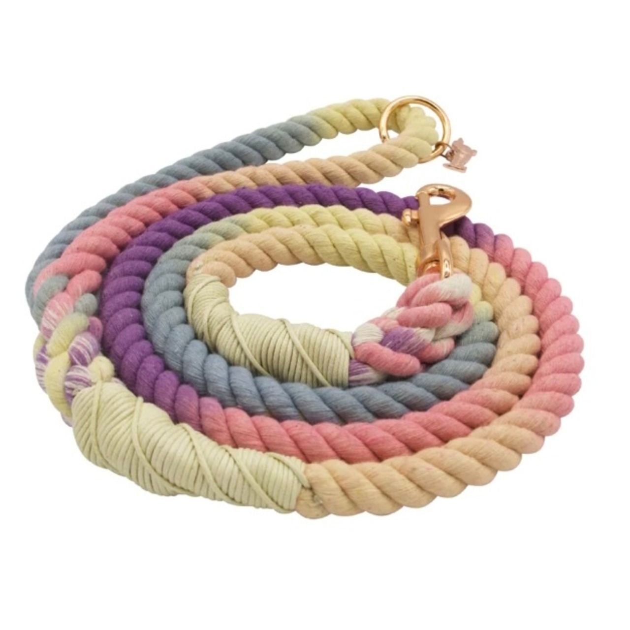 Sassy Woof- Rope Leash Rainbow