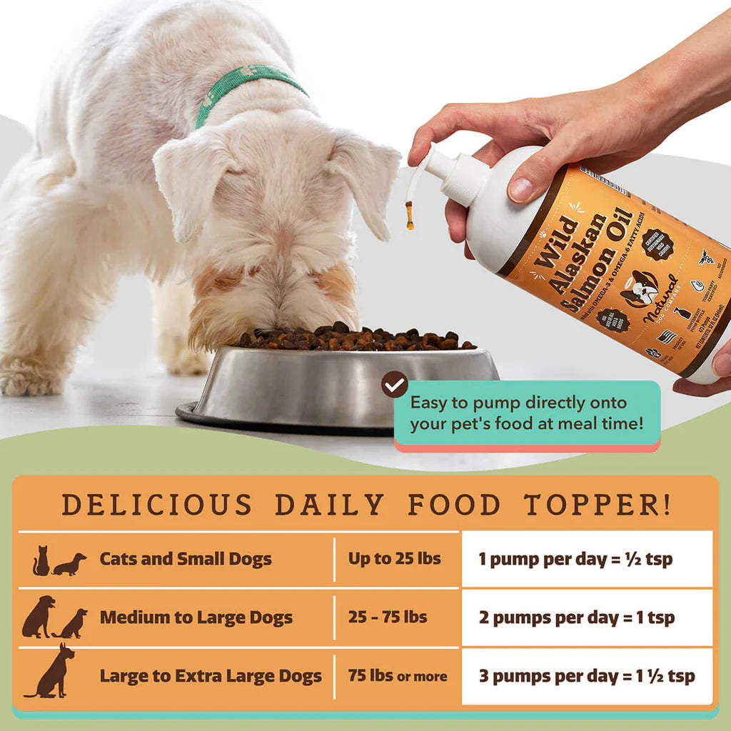 Natural Dog Company Fórmula de aceite de salmón salvaje de Alaska con Omega 3