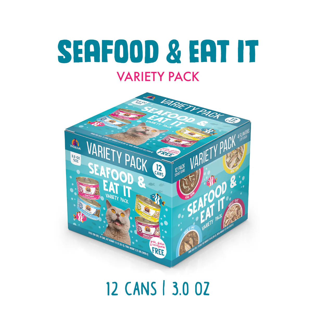Weruva Seafood & Eat It! paquete 12 latas 3 oz