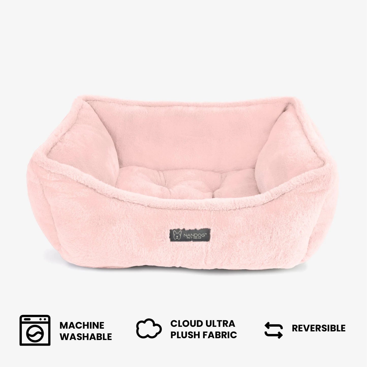 The NANDOG Super Cloud Reversible Bed in pink Tamaño pequeño