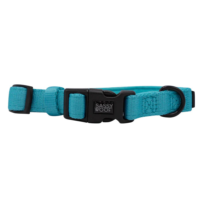 Sassy Woof collar - Neon Blue