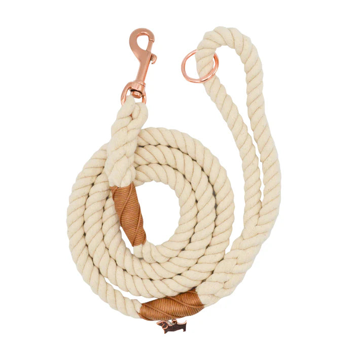 Sassy Woof- Rope Leash Natural