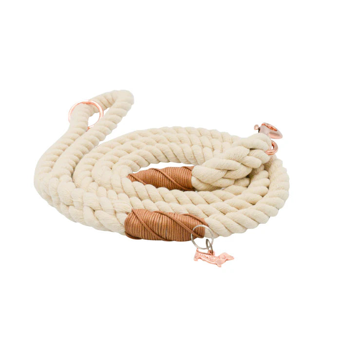 Sassy Woof- Rope Leash Natural