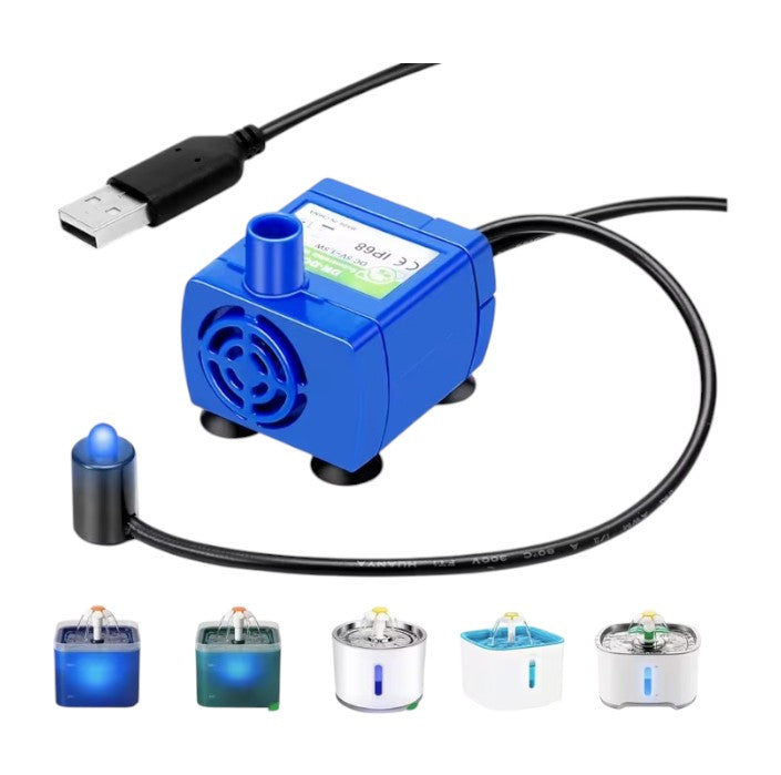 Bomba de agua con luz LED para fuente de agua de repuesto