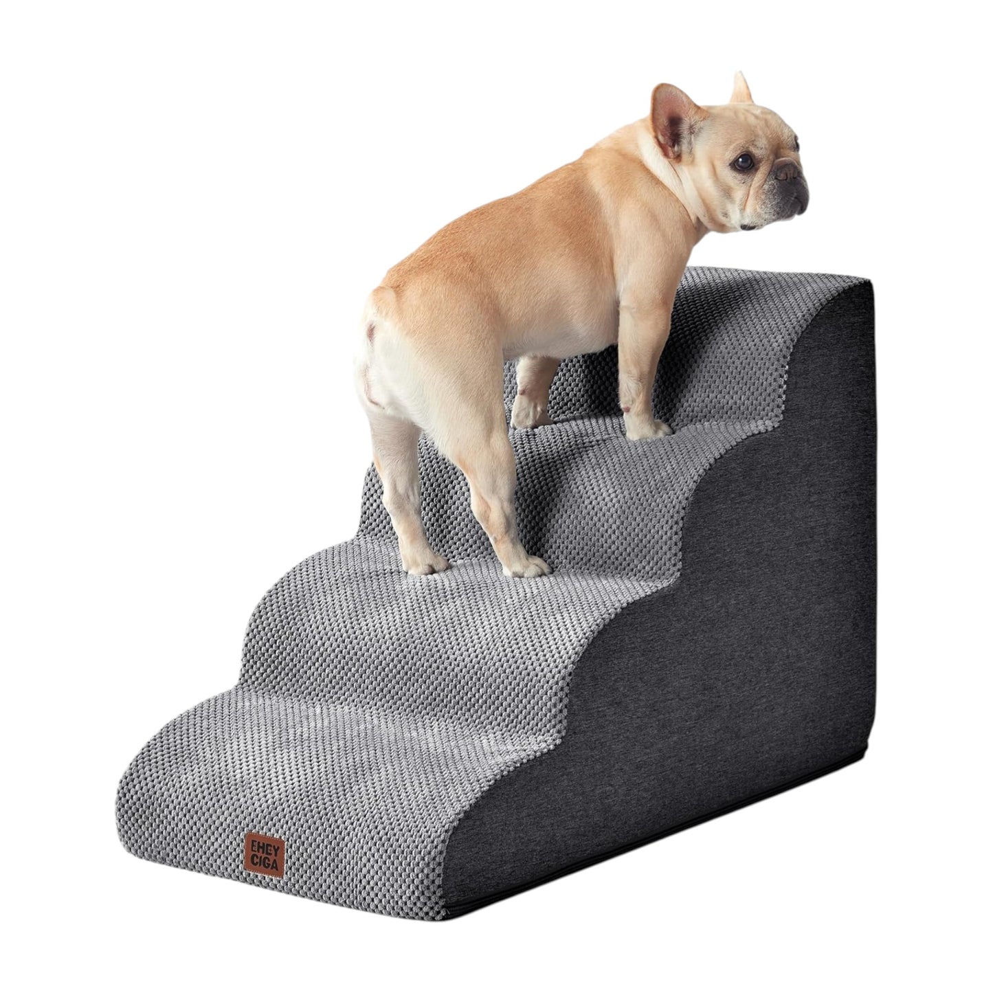 Rampa de escalera curva para perros