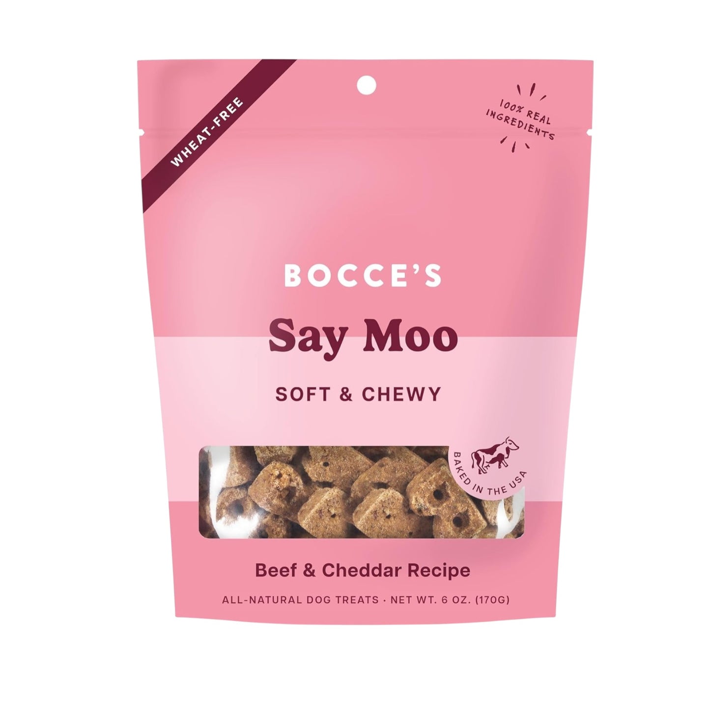 Bocce's Bakery Horno Baked Say Moo Golosinas para perros