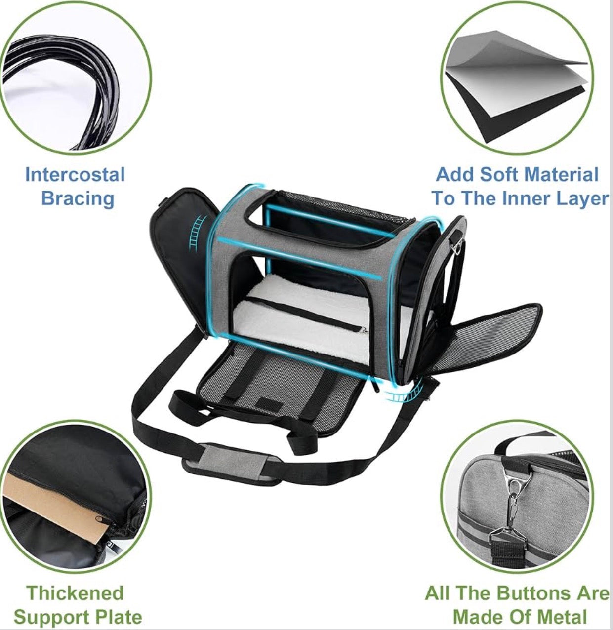 Transportador para mascota, tamaño mediano