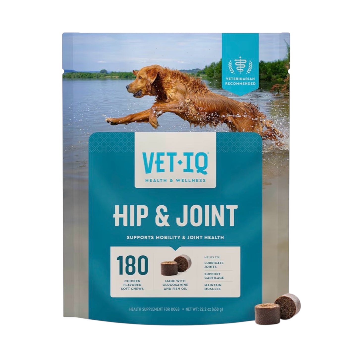 VetIQ Glucosamine Hip & Joint Supplement for Dogs, 180 Soft Chews