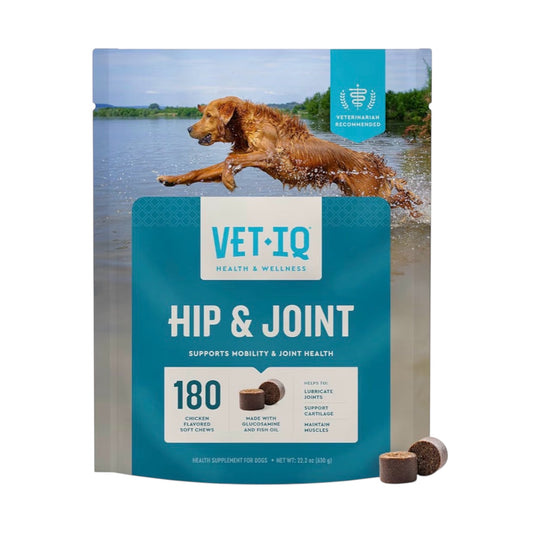 VetIQ Glucosamine Hip & Joint Supplement for Dogs, 180 Soft Chews