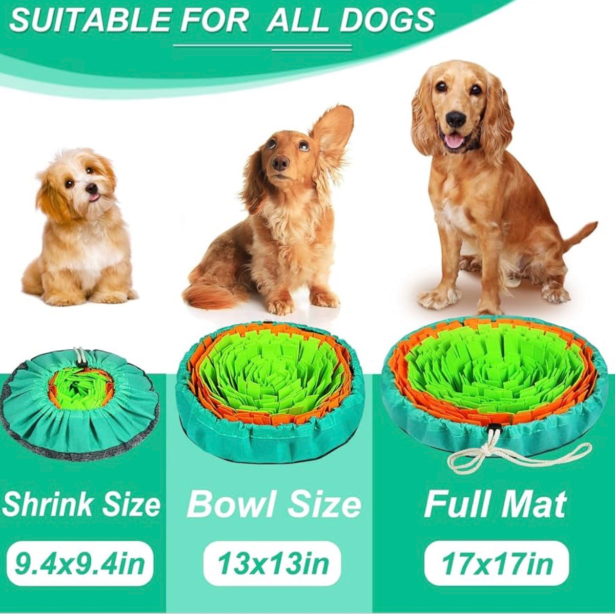 Alfombrilla de olfateo para perros, alfombrilla interactiva para olfatear y comer lentamente