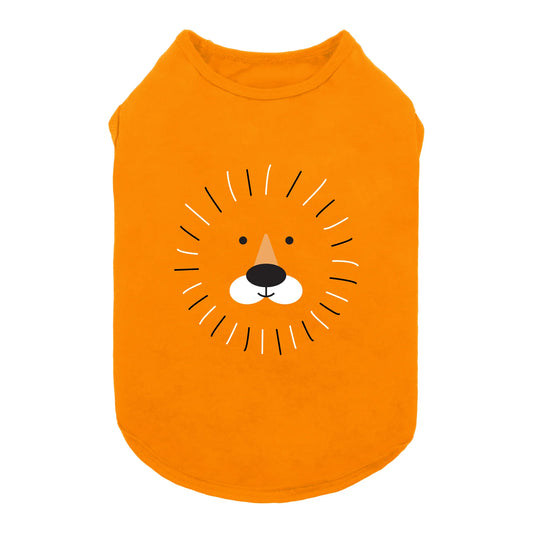 Orange Lion Dog Shirt