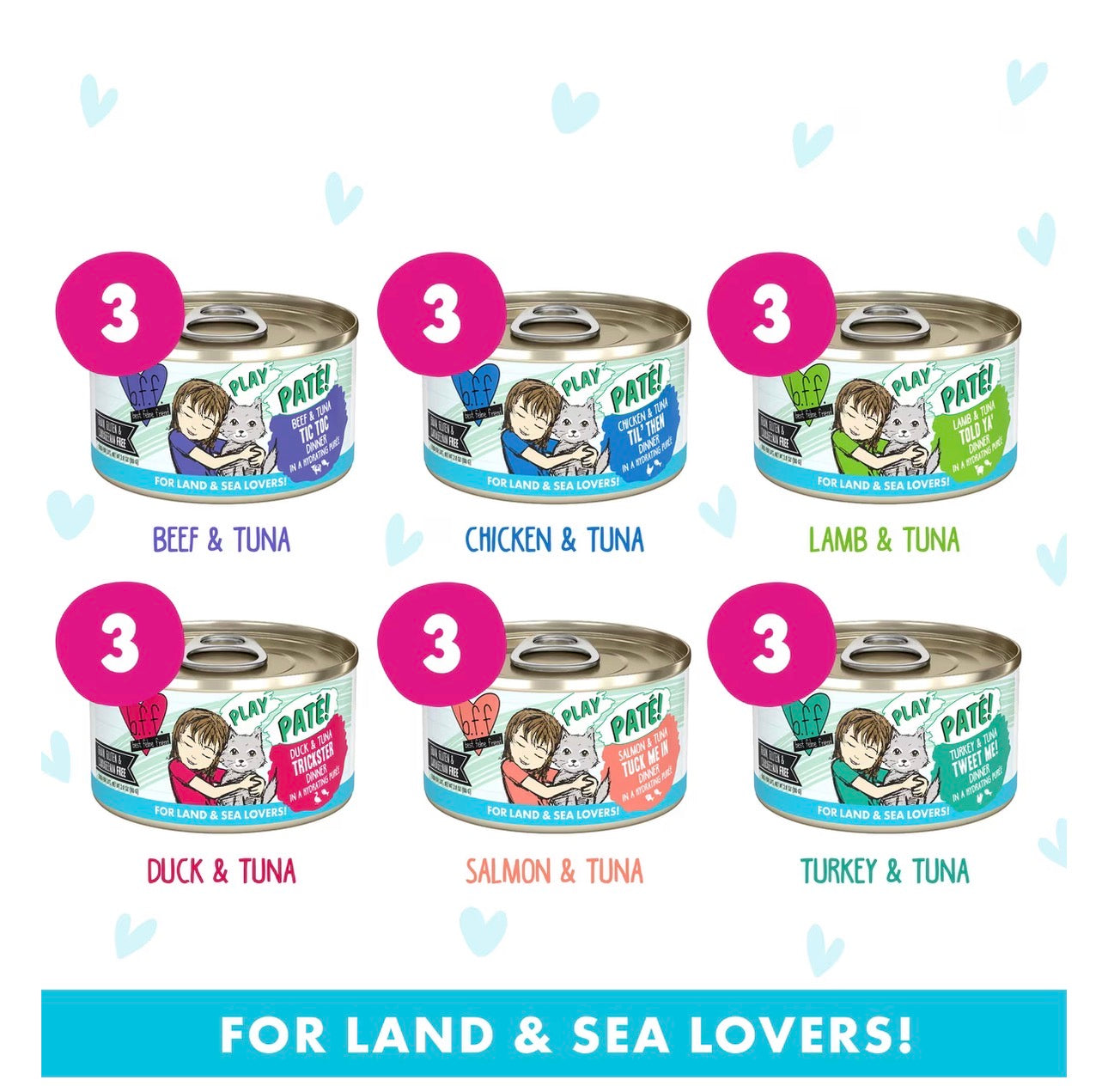 BFF PLAY Best Feline Friend Pate Lovers 2.8 onzas (paquete de 18)