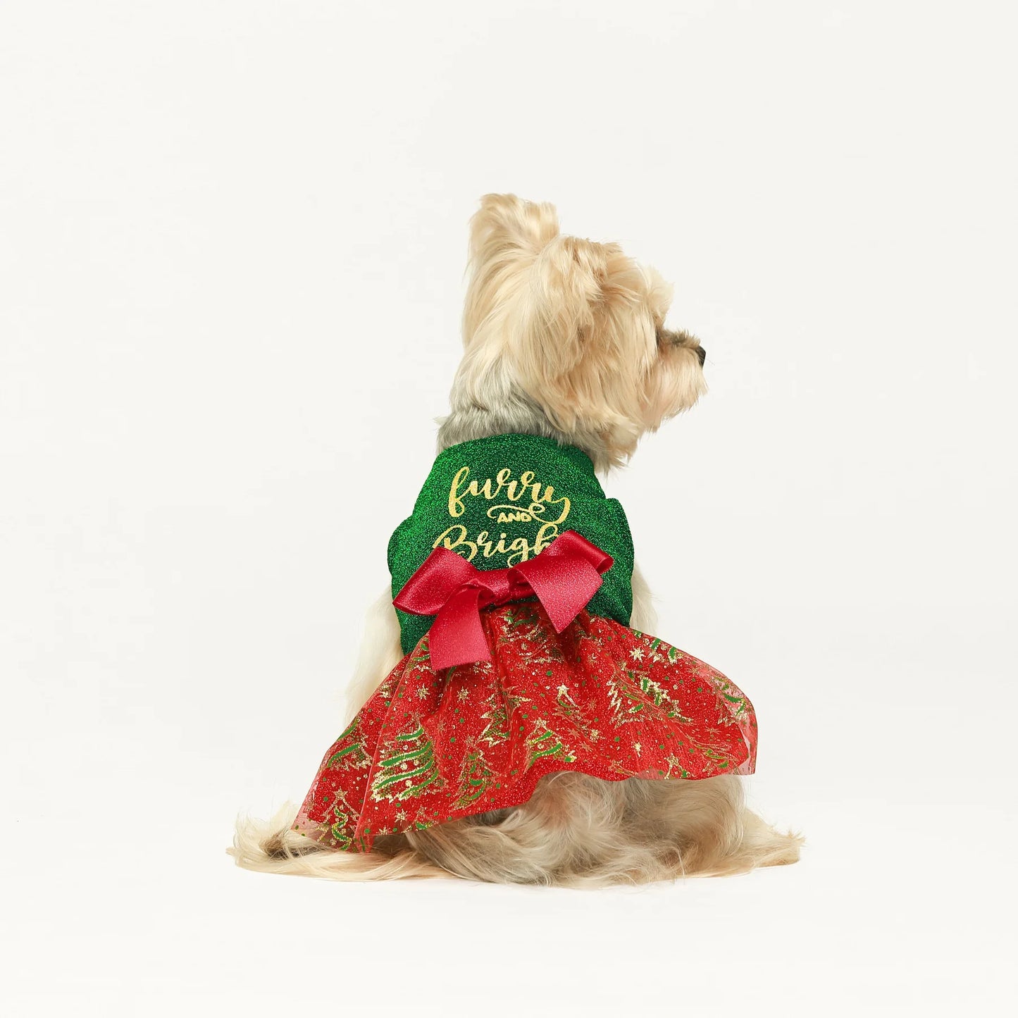 Furry and Bright Christmas Dog Dress