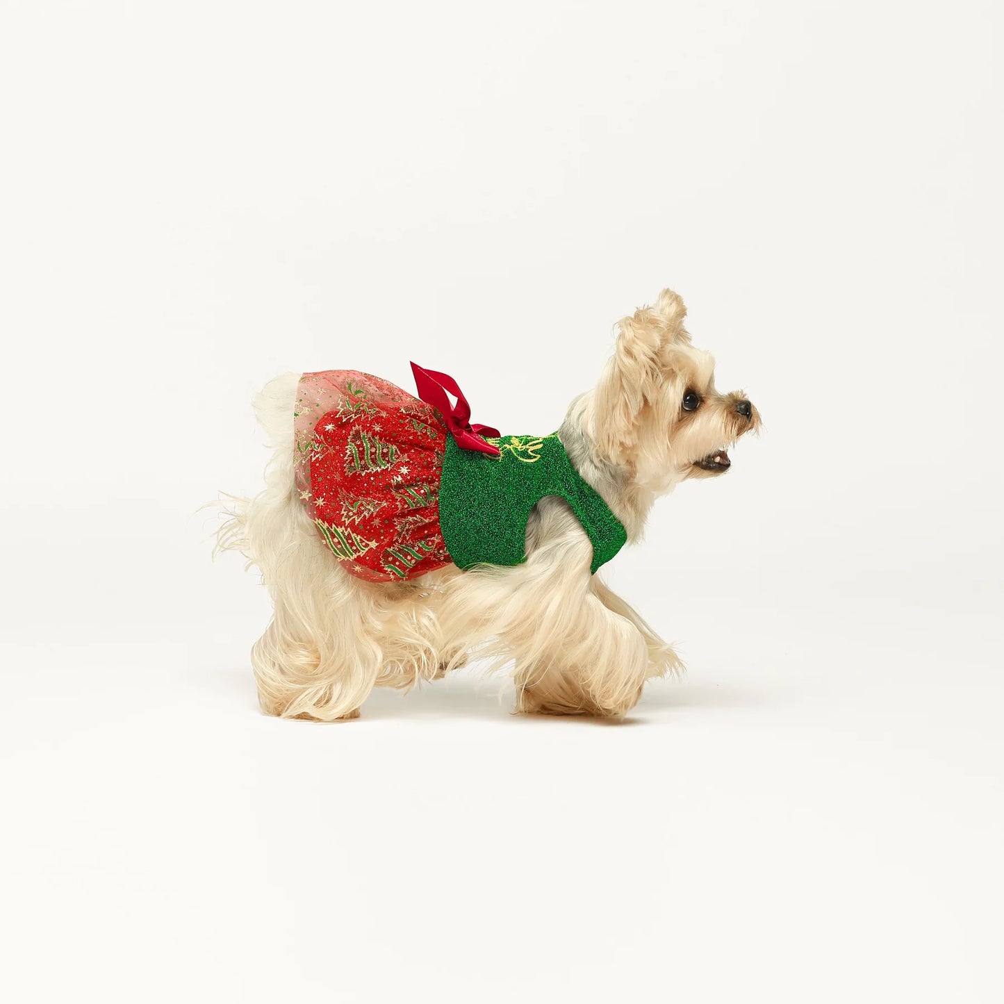 Furry and Bright Christmas Dog Dress