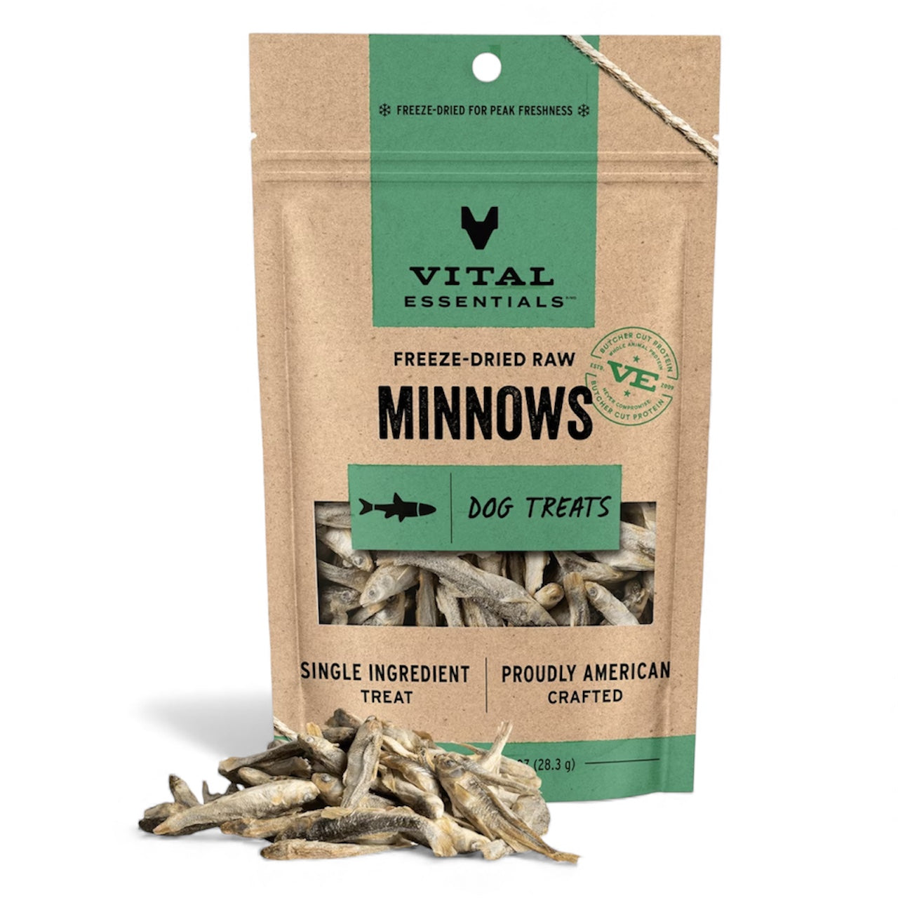 Vital Essentials Single Ingredient Minnows Dog Treats, 1 oz