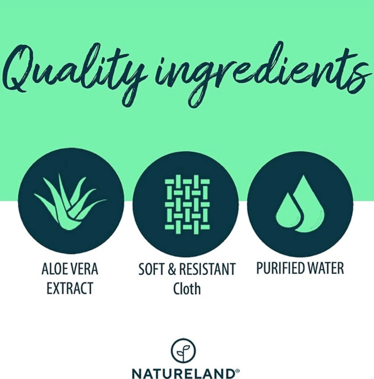 Natureland Dog Ear Wipes - Almohadillas extra grandes