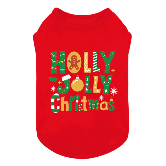 HOLLY JOLLY CHRISTMAS DOG SHIRT