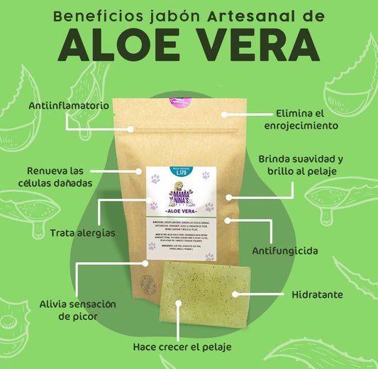 Jabón artesanal mamaninas Aloe vera