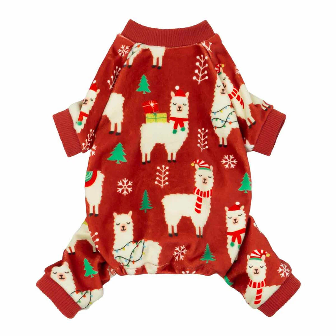 CHRISTMAS ALPACA DOG PAJAMAS