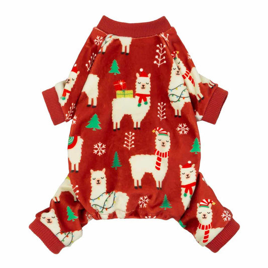 CHRISTMAS ALPACA DOG PAJAMAS