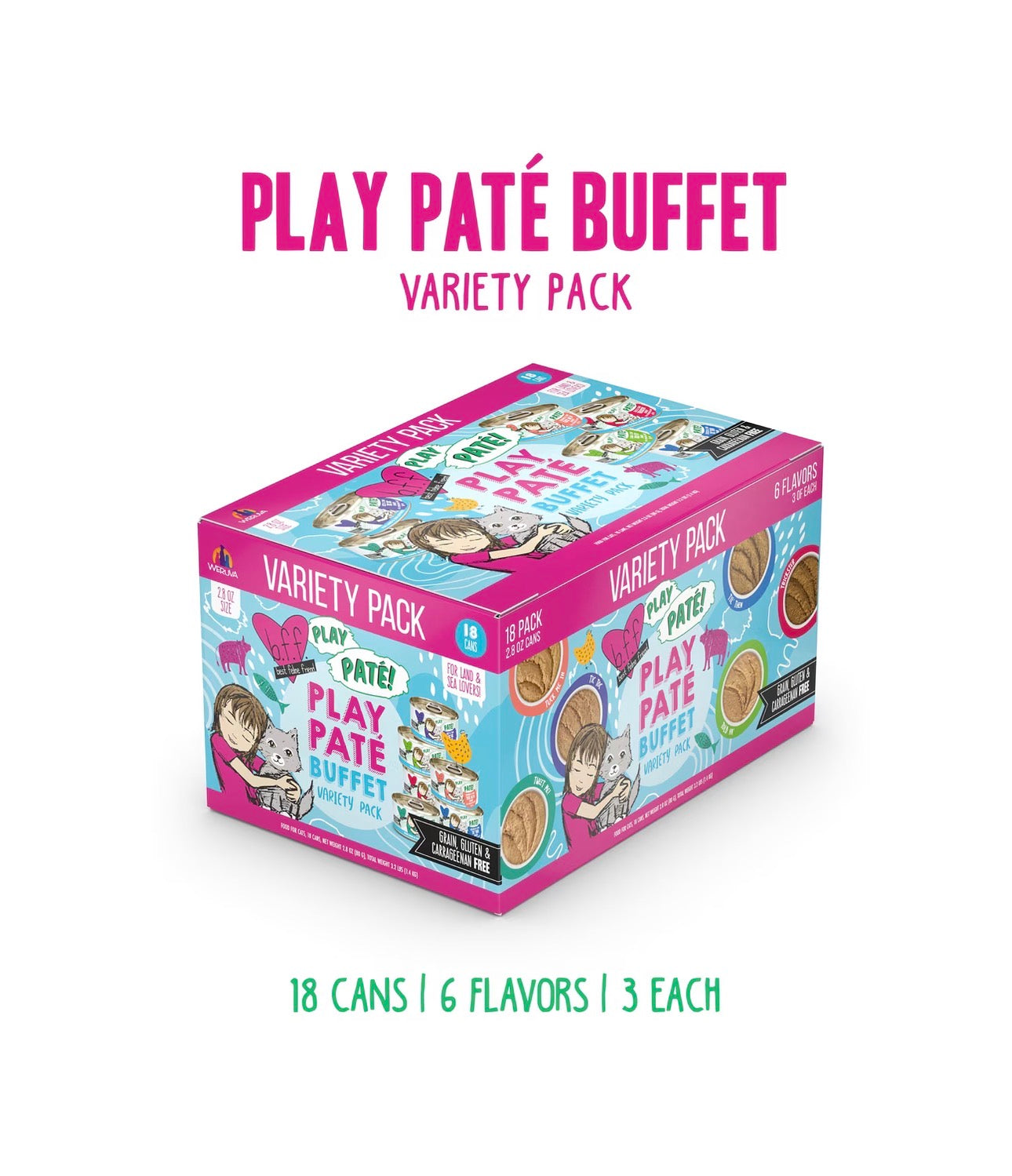 BFF PLAY Best Feline Friend Pate Lovers 2.8 onzas (paquete de 18)