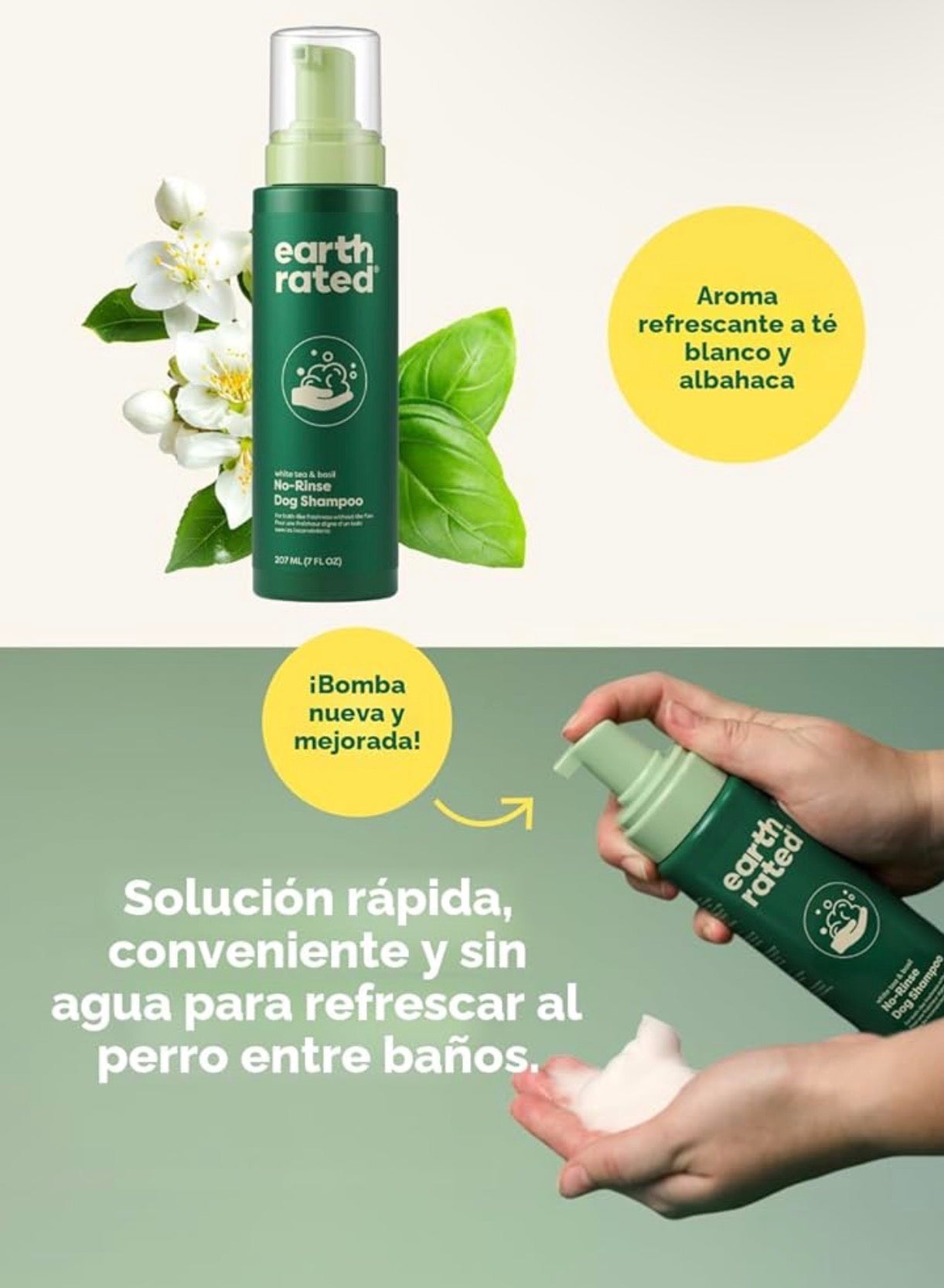 Earth Rated shampoo en seco