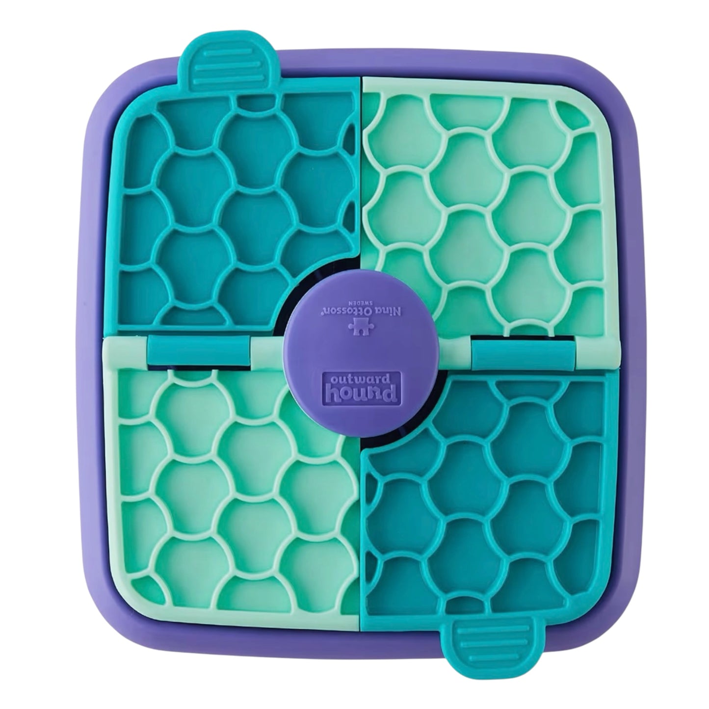 Outward Hound by Nina Ottosson Lick N’ Flip 3-en-1 Juego de rompecabezas interactivo para perros