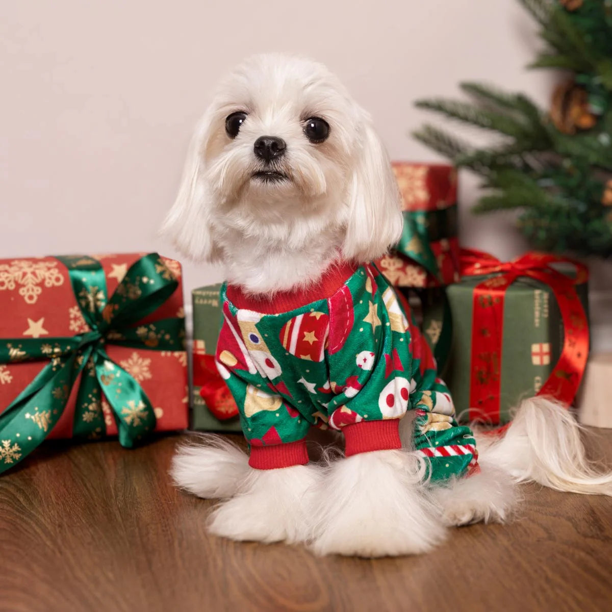 Christmas Green Dog Pajamas